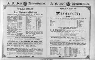 Theaterzettel (Oper und Burgtheater in Wien) 18961212 Seite: 1