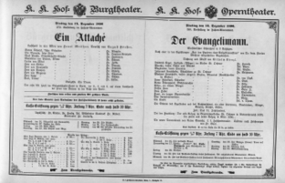 Theaterzettel (Oper und Burgtheater in Wien) 18961215 Seite: 1