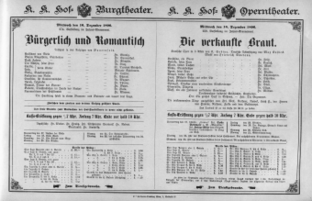 Theaterzettel (Oper und Burgtheater in Wien) 18961216 Seite: 1