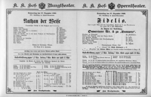 Theaterzettel (Oper und Burgtheater in Wien) 18961217 Seite: 1