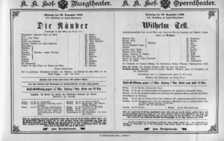Theaterzettel (Oper und Burgtheater in Wien) 18961220 Seite: 1