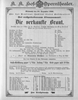 Theaterzettel (Oper und Burgtheater in Wien) 18961223 Seite: 1
