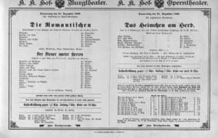 Theaterzettel (Oper und Burgtheater in Wien) 18961231 Seite: 1