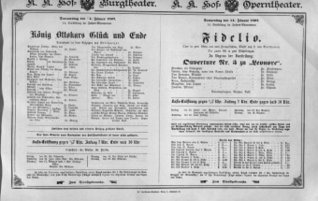 Theaterzettel (Oper und Burgtheater in Wien) 18970114 Seite: 1