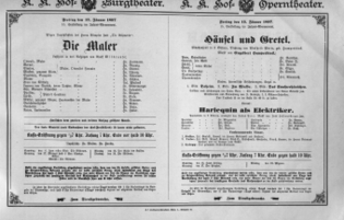 Theaterzettel (Oper und Burgtheater in Wien) 18970115 Seite: 1