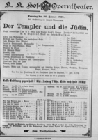 Theaterzettel (Oper und Burgtheater in Wien) 18970124 Seite: 1