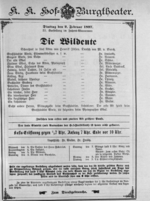 Theaterzettel (Oper und Burgtheater in Wien) 18970202 Seite: 1