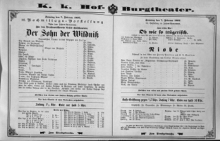 Theaterzettel (Oper und Burgtheater in Wien) 18970207 Seite: 2
