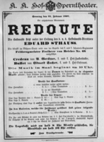 Theaterzettel (Oper und Burgtheater in Wien) 18970221 Seite: 1
