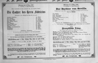 Theaterzettel (Oper und Burgtheater in Wien) 18970303 Seite: 1