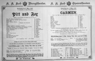 Theaterzettel (Oper und Burgtheater in Wien) 18970304 Seite: 1