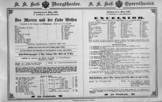 Theaterzettel (Oper und Burgtheater in Wien) 18970306 Seite: 1