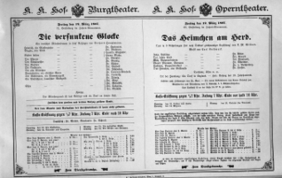 Theaterzettel (Oper und Burgtheater in Wien) 18970312 Seite: 1