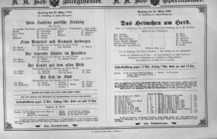 Theaterzettel (Oper und Burgtheater in Wien) 18970327 Seite: 1