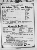 Theaterzettel (Oper und Burgtheater in Wien) 18970328 Seite: 1