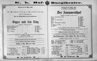 Theaterzettel (Oper und Burgtheater in Wien) 18970328 Seite: 2