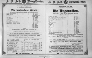 Theaterzettel (Oper und Burgtheater in Wien) 18970403 Seite: 1