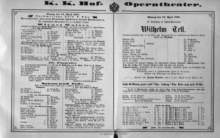Theaterzettel (Oper und Burgtheater in Wien) 18970419 Seite: 1