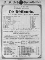 Theaterzettel (Oper und Burgtheater in Wien) 18970425 Seite: 1