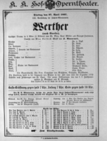 Theaterzettel (Oper und Burgtheater in Wien) 18970427 Seite: 1