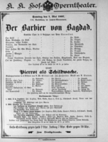 Theaterzettel (Oper und Burgtheater in Wien) 18970501 Seite: 1