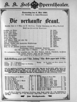 Theaterzettel (Oper und Burgtheater in Wien) 18970506 Seite: 1