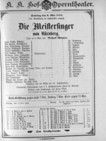 Theaterzettel (Oper und Burgtheater in Wien) 18970508 Seite: 1