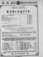 Theaterzettel (Oper und Burgtheater in Wien) 18970511 Seite: 1