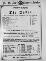 Theaterzettel (Oper und Burgtheater in Wien) 18970512 Seite: 1
