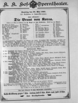 Theaterzettel (Oper und Burgtheater in Wien) 18970522 Seite: 1