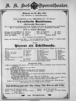 Theaterzettel (Oper und Burgtheater in Wien) 18970526 Seite: 1