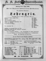 Theaterzettel (Oper und Burgtheater in Wien) 18970606 Seite: 1