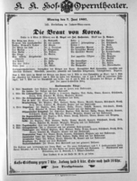 Theaterzettel (Oper und Burgtheater in Wien) 18970607 Seite: 1