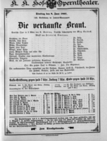 Theaterzettel (Oper und Burgtheater in Wien) 18970608 Seite: 1