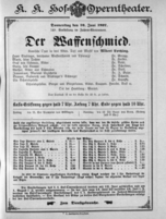 Theaterzettel (Oper und Burgtheater in Wien) 18970610 Seite: 1