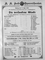 Theaterzettel (Oper und Burgtheater in Wien) 18970614 Seite: 1