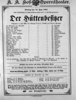 Theaterzettel (Oper und Burgtheater in Wien) 18970615 Seite: 1