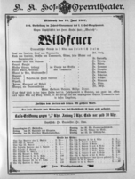 Theaterzettel (Oper und Burgtheater in Wien) 18970616 Seite: 1
