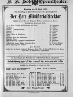 Theaterzettel (Oper und Burgtheater in Wien) 18970619 Seite: 1