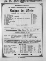 Theaterzettel (Oper und Burgtheater in Wien) 18970621 Seite: 1