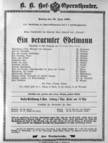 Theaterzettel (Oper und Burgtheater in Wien) 18970625 Seite: 1