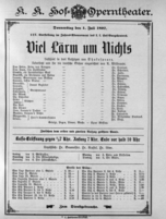 Theaterzettel (Oper und Burgtheater in Wien) 18970701 Seite: 1