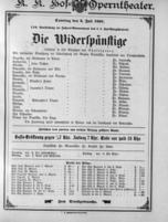 Theaterzettel (Oper und Burgtheater in Wien) 18970703 Seite: 1