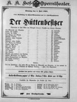 Theaterzettel (Oper und Burgtheater in Wien) 18970704 Seite: 1