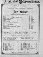 Theaterzettel (Oper und Burgtheater in Wien) 18970706 Seite: 1