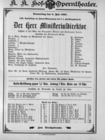 Theaterzettel (Oper und Burgtheater in Wien) 18970708 Seite: 1
