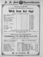 Theaterzettel (Oper und Burgtheater in Wien) 18970713 Seite: 1