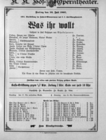 Theaterzettel (Oper und Burgtheater in Wien) 18970716 Seite: 1