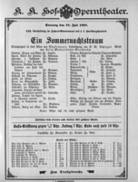 Theaterzettel (Oper und Burgtheater in Wien) 18970718 Seite: 1