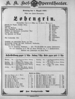 Theaterzettel (Oper und Burgtheater in Wien) 18970801 Seite: 1